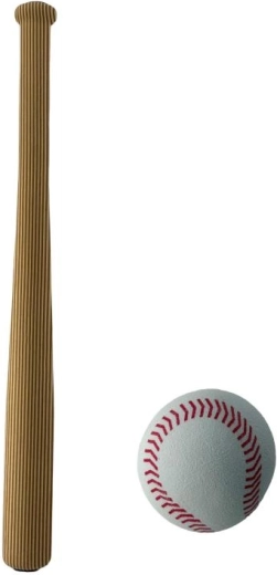 Bate de béisbol Sporto con decoración de madera