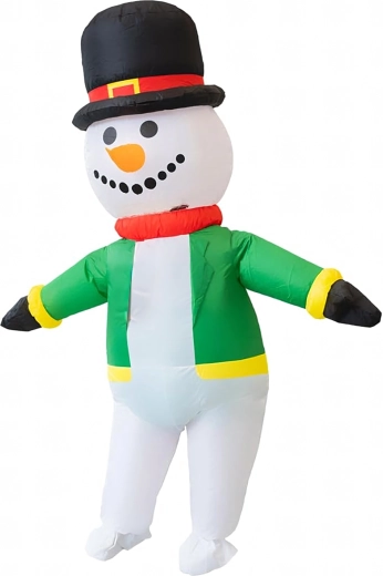 Disfraz inflable de muñeco de nieve para adultos