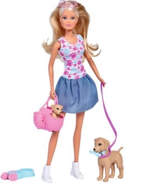 Muñeca Steffi Love - Paseo con cachorros
