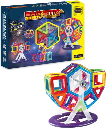 Set de construcción magnético Sparkys de 46 piezas
