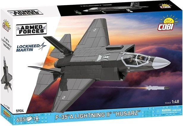 Kit de construcción del avión F-35A Lightning II «Husarz» 1:48 (COBI, 605 piezas)