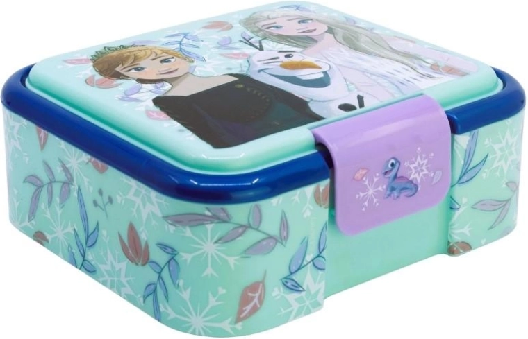 Caja de merienda Frozen con 3 compartimentos - 1 unidad
