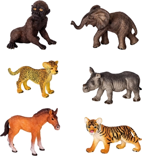 6 figuras realistas de animales salvajes