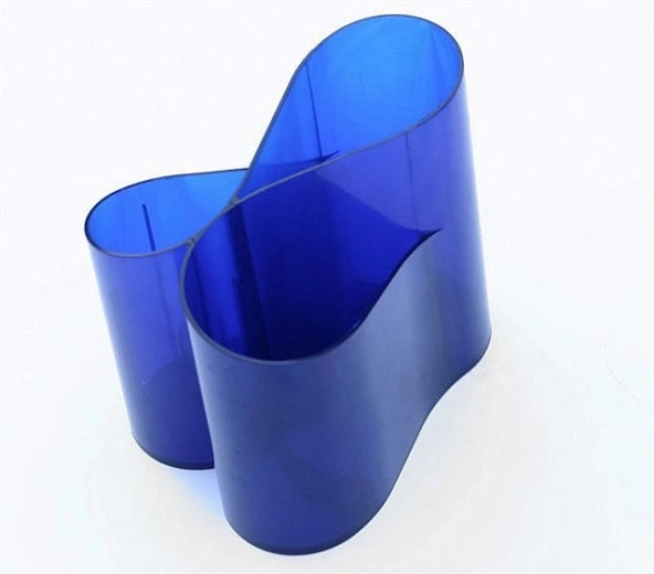 Portalápices ICO Lux, azul transparente