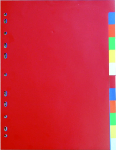 Separador de documentos A4 2x6 colores