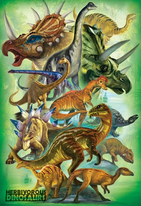 Puzzle EUROGRAPHICS dinosaurios herbívoros 100 piezas