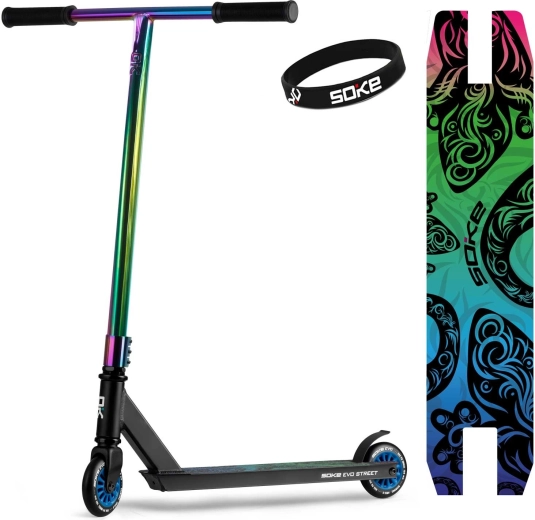 Patinete freestyle Soke EVO street black rainbow