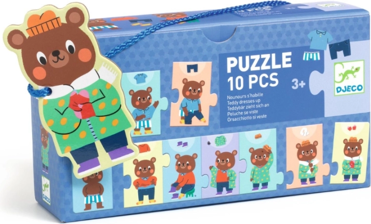 Puzzle Osito se viste 10 piezas