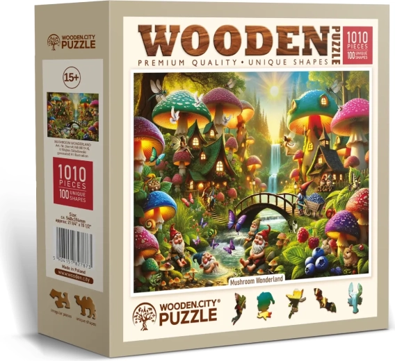 Puzle de madera Wooden City Reino de las maravillas de los hongos 1010 piezas