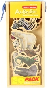 Animalitos africanos magnéticos de madera 20 uds