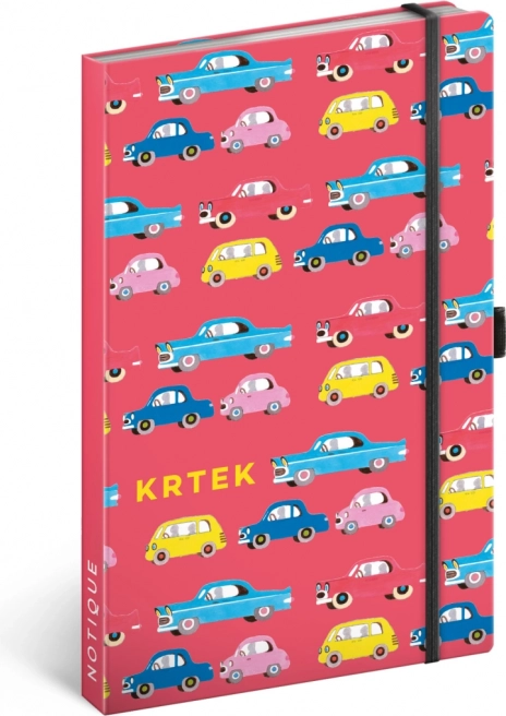 Cuaderno rayado con tapa dura 13 × 21 cm con banda elástica y lazo