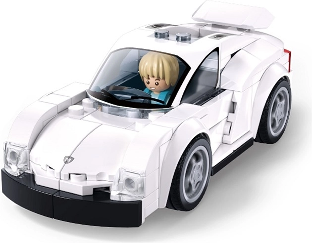 Coche de carreras blanco Sluban Metropolis
