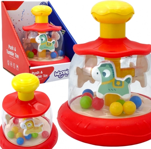Woopie baby colorido carrusel giratorio para bebés – rojo