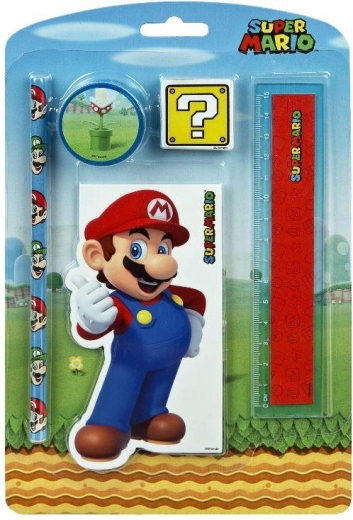 Set de escritura Super Mario de 5 piezas