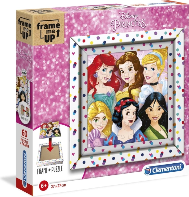 Puzzle CLEMENTONI Frame Me Up DISNEY princesas 60 piezas