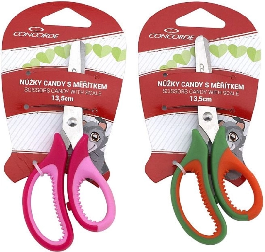 Tijeras CONCORDE Candy 13,5 cm con regla