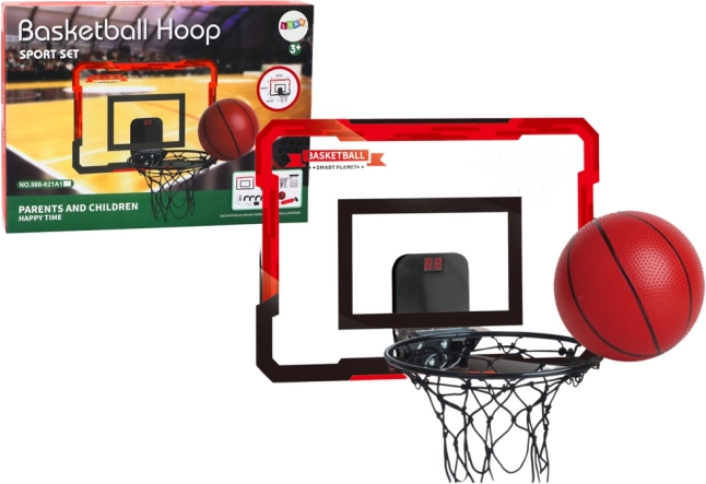 Set de baloncesto infantil con tablero, aro y contador de puntuación