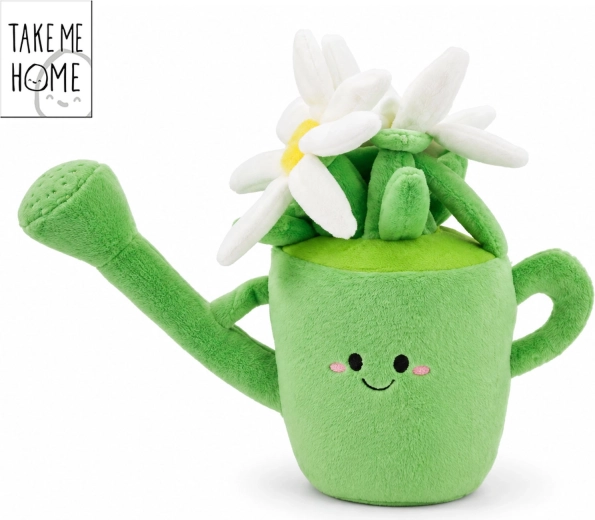 Planta de interior de peluche en una regadera verde Take Me Home, 20 cm