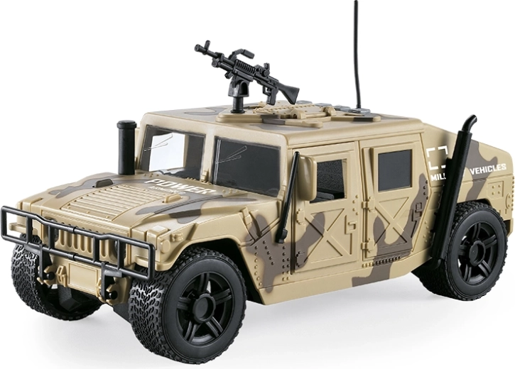 Vehículo militar blindado 1:16 con camuflaje claro