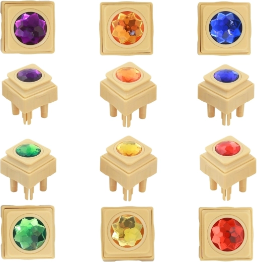 Diamantes acrílicos de colores para tablero STEM Masterkidz - 72 unidades