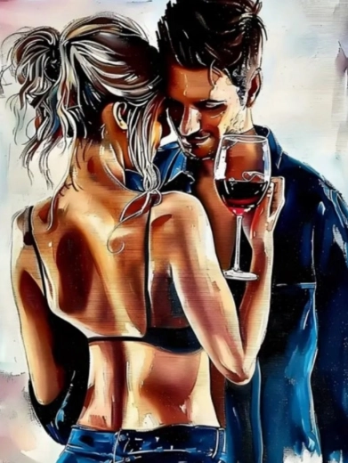 Norimpex pintura de diamantes – pareja enamorada 30 × 40 cm