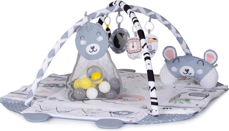 CHIPOLINO manta de actividades con pelotas 2 en 1 Fun zone grey