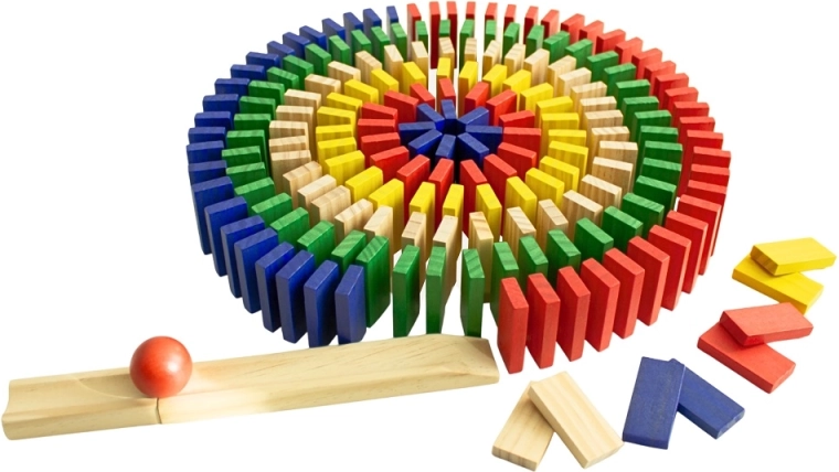 Dominó de madera de colores de 400 piezas 2Kids Toys