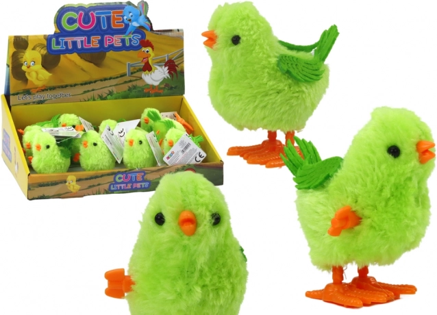 Juguete de cuerda saltarín: pollo verde