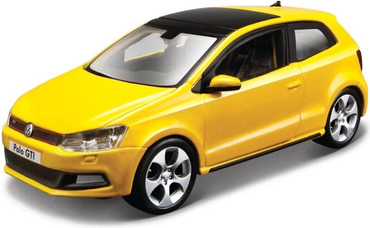 Modelo metálico de coche BBURAGO 1:32 – VW Polo GTI (amarillo)