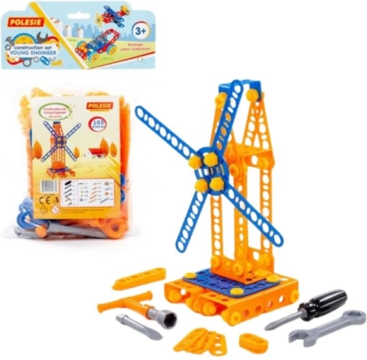 Kit de construcción Joven ingeniero – molino de viento, 105 piezas