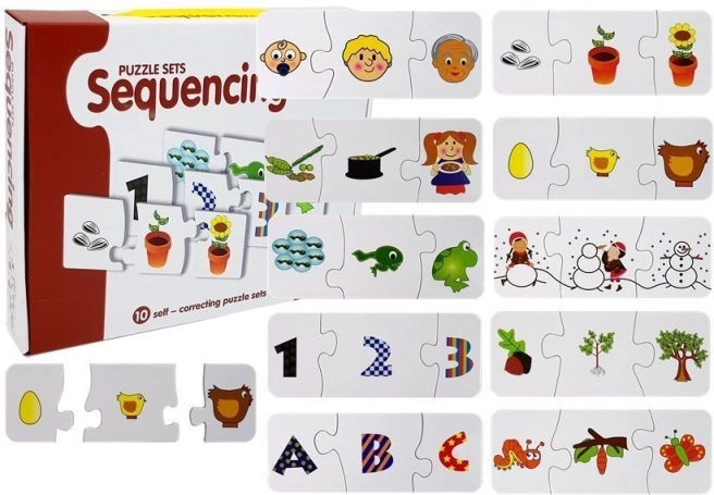 Puzle secuencial educativo – 10 juegos para aprender números, letras y ciclos de vida