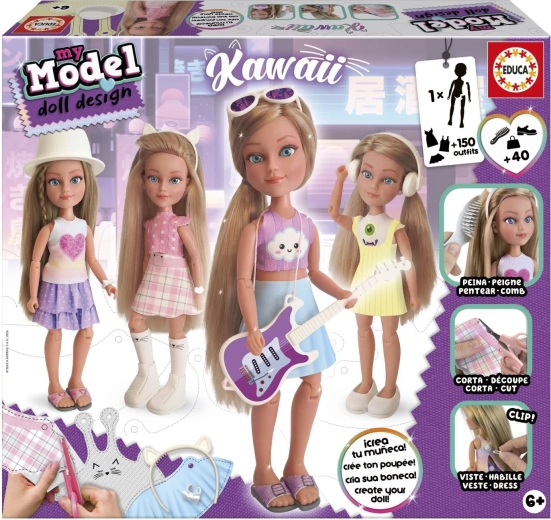 Educa My Model doll design set creativo kawaii