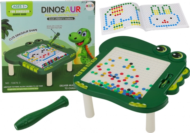 Pizarra magnética para niños Dino en color verde