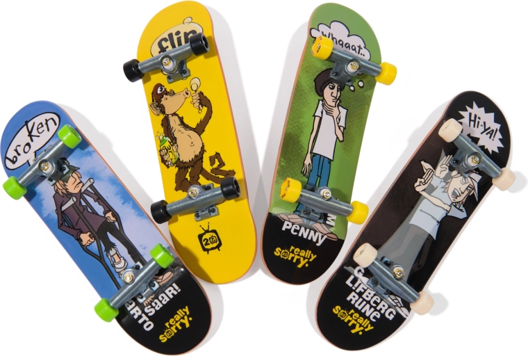 4 fingerboards con llamativa gráfica Flip