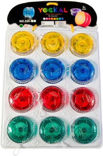 Yo-yo de plástico transparente 5 cm - 1 pieza