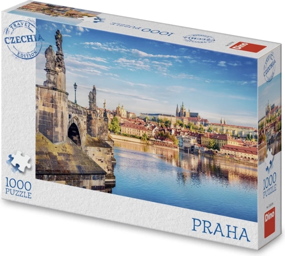 Puzzle Dino edición turística Chequia: Hradčany en verano 1000 piezas