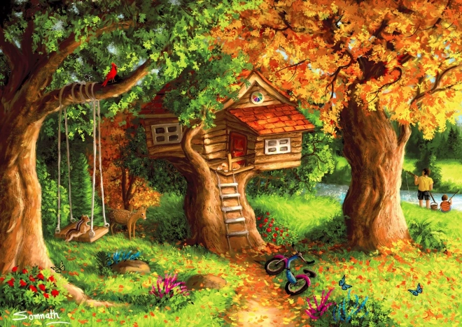 ENJOY Puzzle casa en el árbol 1000 piezas