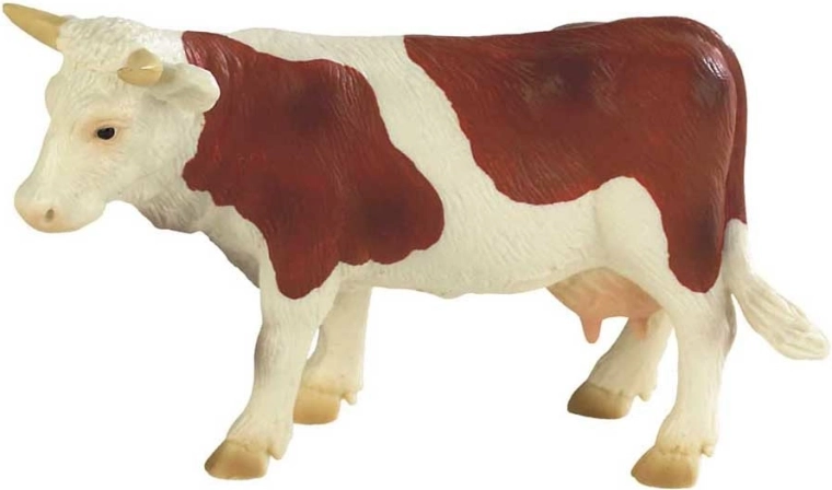Bullyland vaca Fanny figura marrón y blanca