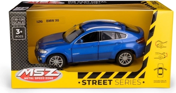 Maqueta de coche MSZ BMW X6 a escala 1:26, azul