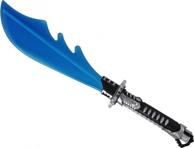 Machete azul luminosa para niños a pilas