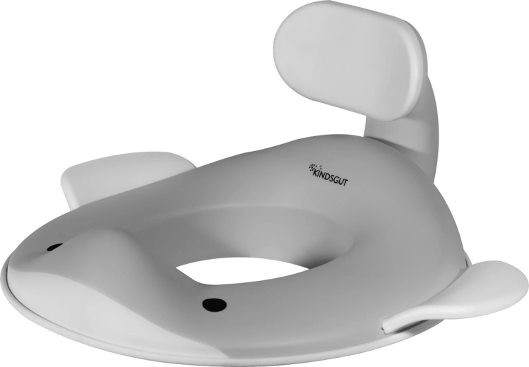 Kindsgut reductor de WC infantil ballena gris oscuro