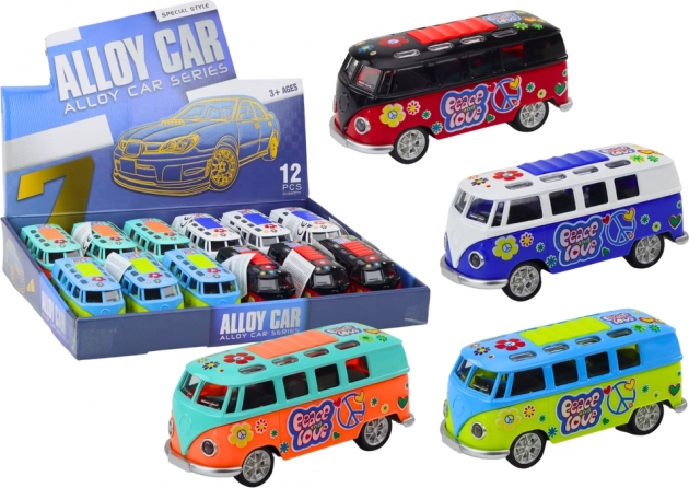 Autobús metálico Camper con luces y sonidos