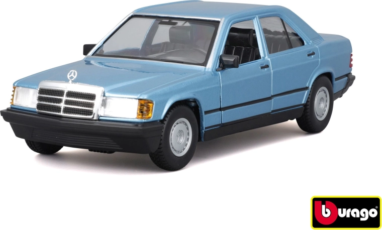Modelo metálico MERCEDES‑BENZ 190 E 1987 1:24 Diamond Blue de BBURAGO