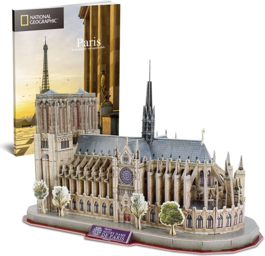 Puzzle 3D CUBICFUN National Geographic: catedral de Notre-Dame – 128 piezas