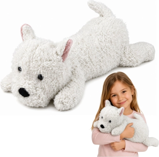 Perro de peluche West Highland blanco 40 cm - 1 pieza