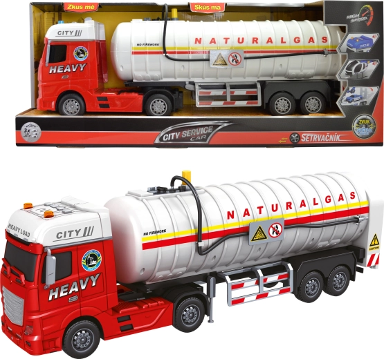 City Service camión tractor con cisterna de gas natural 1:12 con sonidos y luces