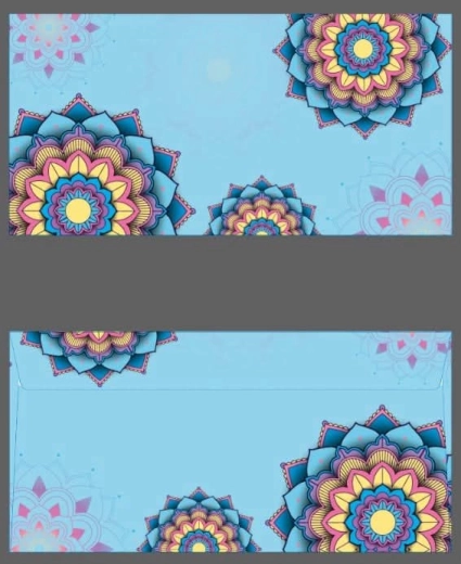 Sobre de colores DL con motivo de mandala