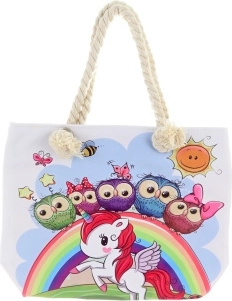 Bolso bandolera con unicornio y búhos