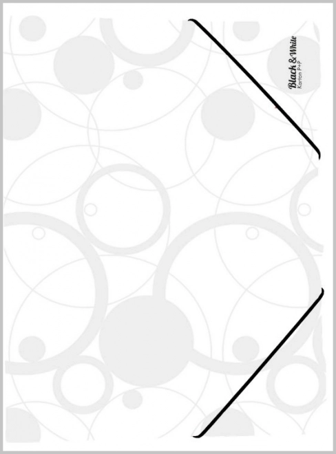Carpeta con goma A4 Black and White – blanca