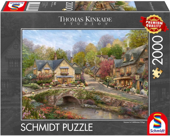 Puzzle Schmidt Verano en la aldea Cobblestone, 2000 piezas